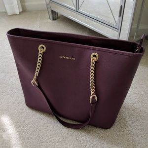 Michael Kors Plum Tote Purse